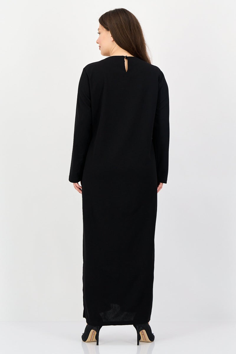 trendyol Women Plain Maxi Casual Dress, Black - Image 3